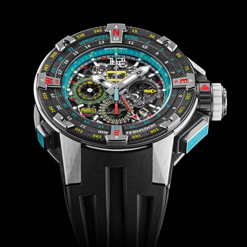 2021最新理查德Richard Mille RM60-01 Les Voiles de St Barth的航海藍調(diào)-復刻表