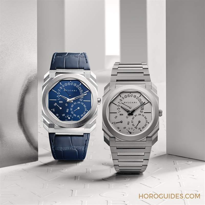 史上最薄萬年歷!鉑金、藍面,優雅面世|BVLGARI Octo Finissimo 超薄萬年歷腕表-復刻表