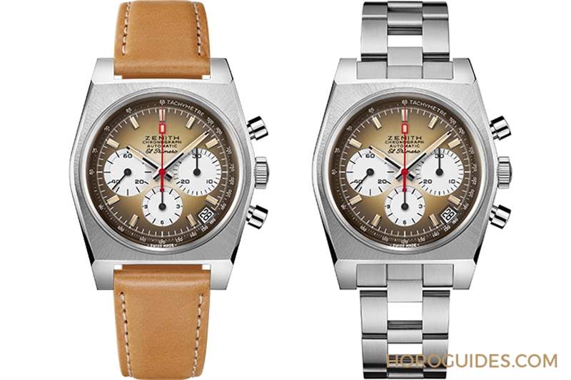 暖棕煙熏調面盤|ZENITH Chronomaster Revival A385復刻版腕表-復刻表