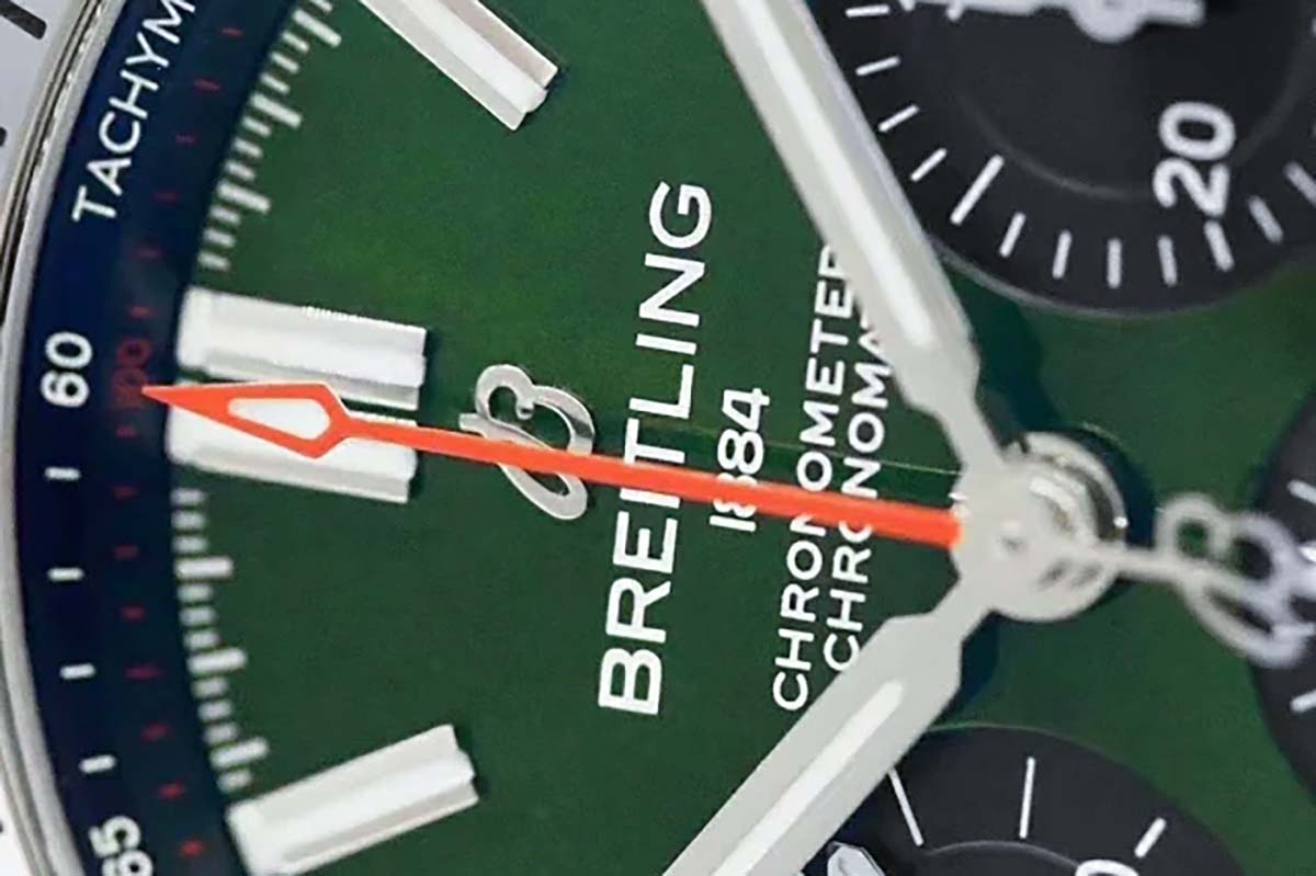 GF廠百年靈機械計時B01「賓利綠」盤鋼王復(fù)刻-復(fù)刻表