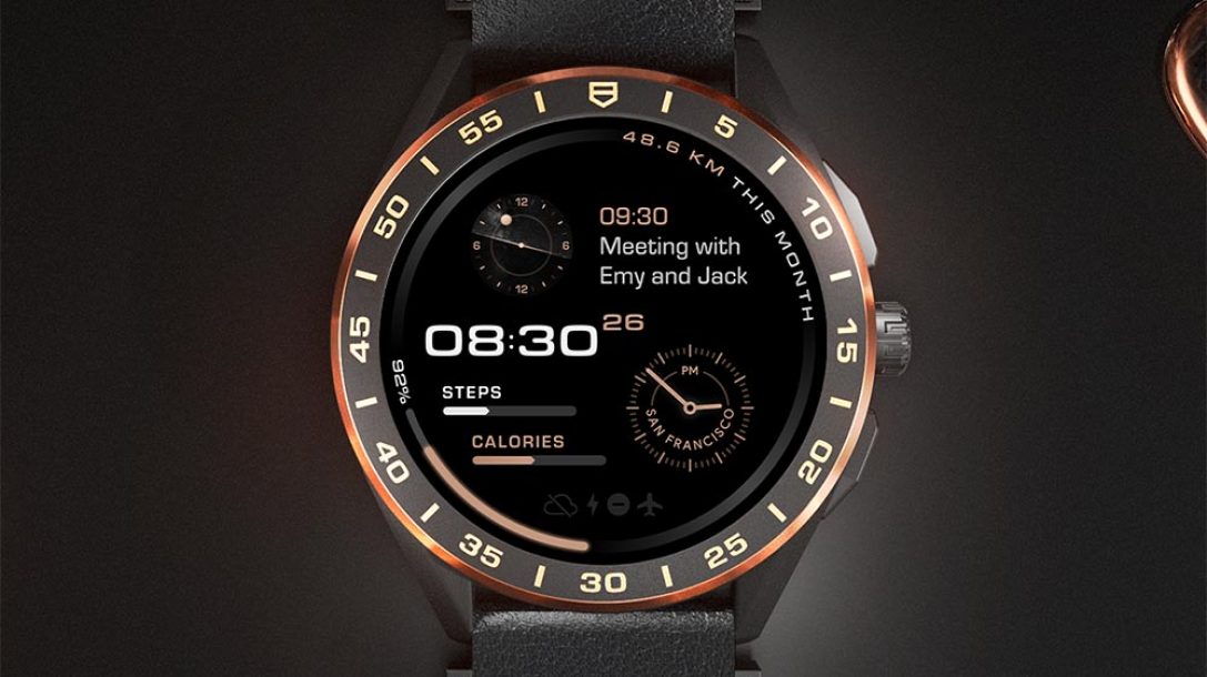 泰格豪雅互聯亮黑色版-復刻表