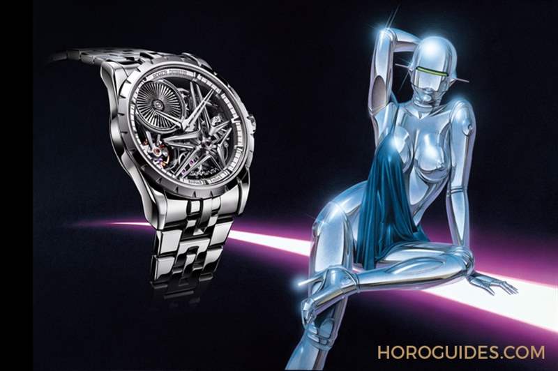 這款自動(dòng)盤轉(zhuǎn)起來很迷幻！Roger Dubuis攜手空山基推出Excalibur Sorayama Monobalancier腕表-復(fù)刻表
