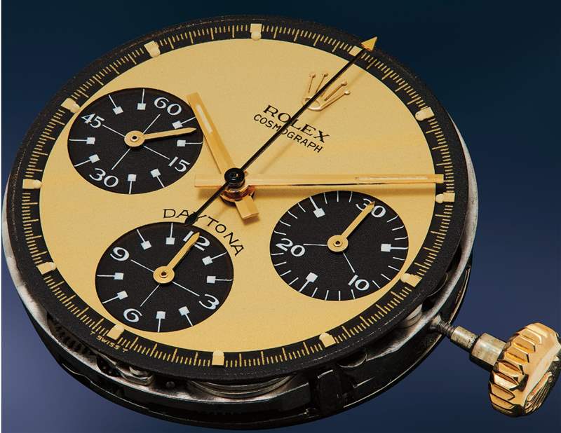Rolex Paul Newman Daytona 6264(Source:Phillips) Rolex Paul Newman Daytona 6264將拍賣激罕檸檬面手表估值千萬-復(fù)刻表