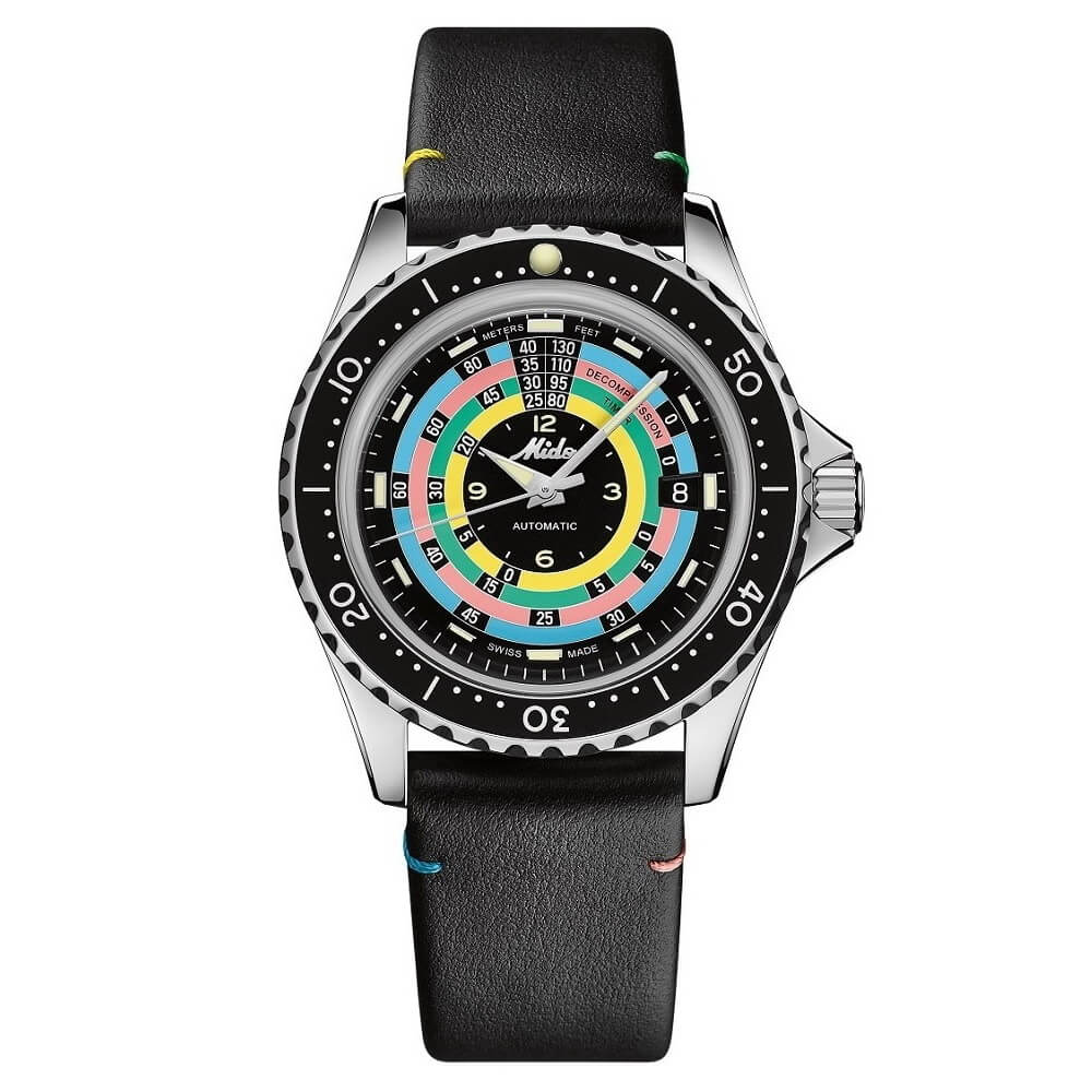Mido海洋之星減壓計時器1961「夢幻彩色圈」-復刻表