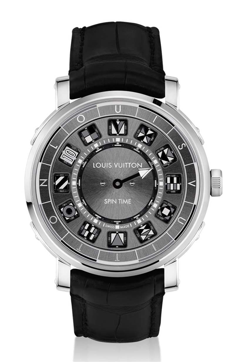 LV鋼殼手表二連發(fā)招牌翻轉(zhuǎn)數(shù)字方塊創(chuàng)新吸睛銀灰、彩色應(yīng)百客-復(fù)刻表