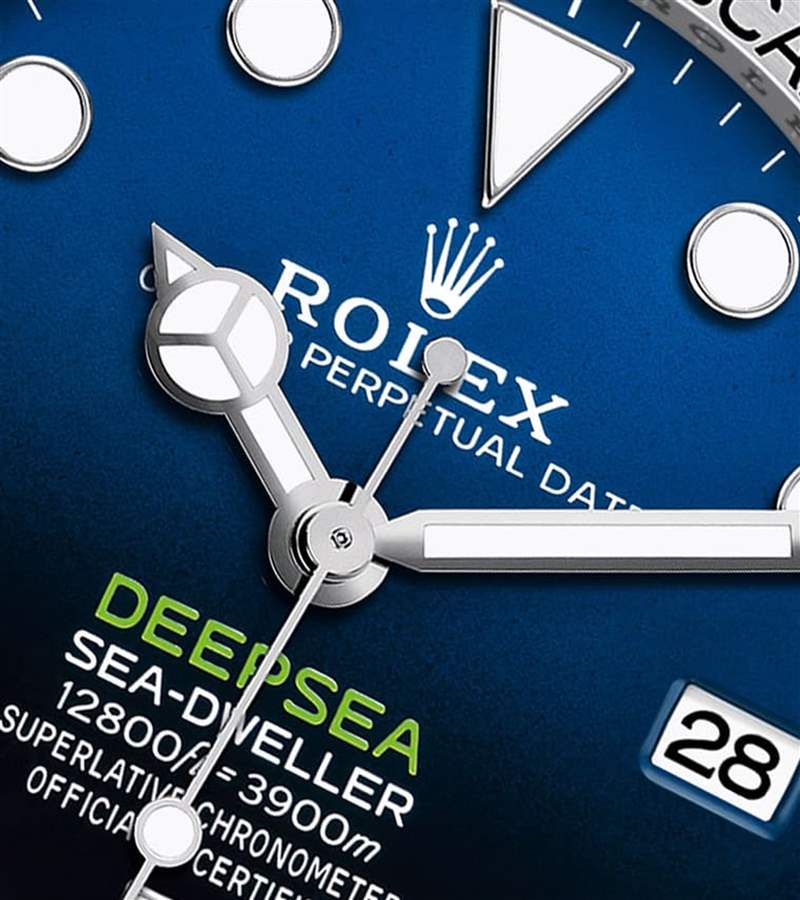 鏡面加上了防反光涂層,讓面盤上的資訊看起來更清晰。 (Rolex) 2022勞力士Rolex Deepsea手表7項(xiàng)新革新勞力士隱藏款細(xì)節(jié)升級(jí)不加價(jià)-復(fù)刻表