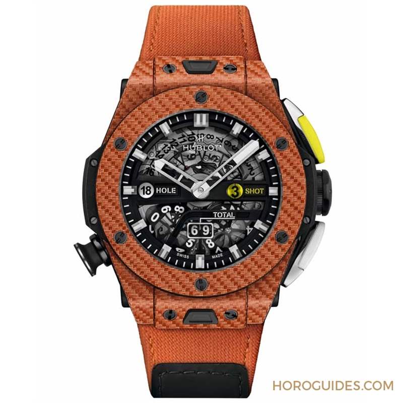 橘色、超輕量、可計(jì)桿數(shù),Hublot Big Bang Unico高爾夫球表新色亮相-復(fù)刻表
