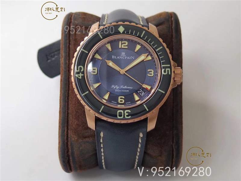 ZF廠寶珀五十噚5015B-3603C-63B玫瑰金藍盤復(fù)刻表做工怎么樣-復(fù)刻表