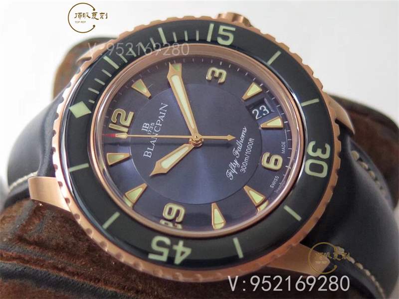 ZF廠寶珀五十噚5015B-3603C-63B玫瑰金藍盤復(fù)刻表做工怎么樣-復(fù)刻表