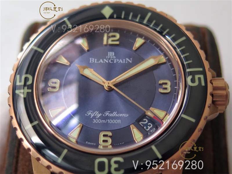ZF廠寶珀五十噚5015B-3603C-63B玫瑰金藍盤復(fù)刻表做工怎么樣-復(fù)刻表