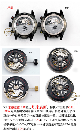 XF廠泰格豪雅卡萊拉01月球表面復(fù)刻表真假對(duì)比正品評(píng)測(cè)-復(fù)刻表