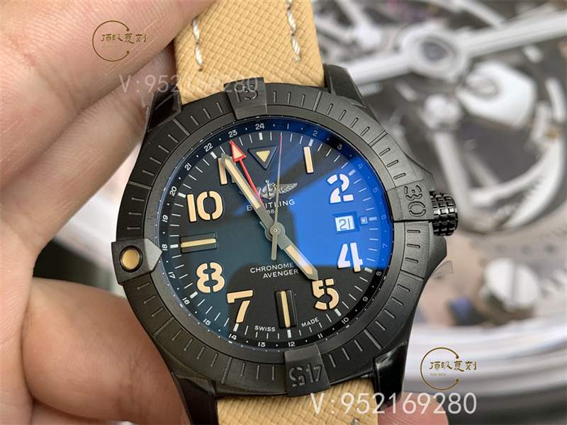 GF廠百年靈復仇者45mm男士機械復刻表做工怎么樣GMT雙時區-復刻表