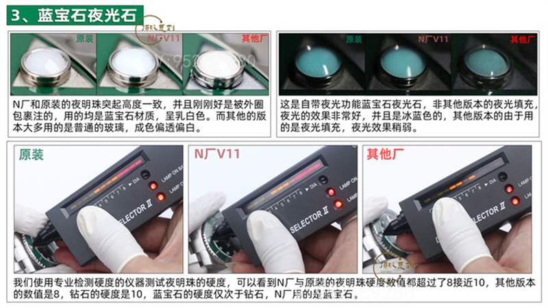 N廠復(fù)刻V11升級(jí)版勞力士綠水鬼對(duì)比正品及市場(chǎng)版本評(píng)測(cè)-復(fù)刻表