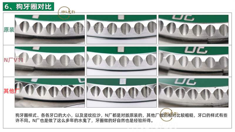 N廠復(fù)刻V11升級(jí)版勞力士綠水鬼對(duì)比正品及市場(chǎng)版本評(píng)測(cè)-復(fù)刻表