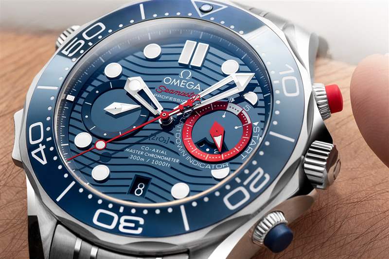 歐米茄海馬300米《美國杯》紅藍特別款計時腕表-復刻表