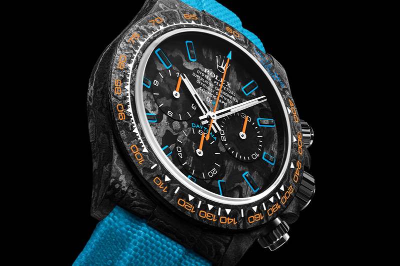 勞力士DIT獨特的褪色老化設計40毫米碳纖維紋理改裝表-復刻表