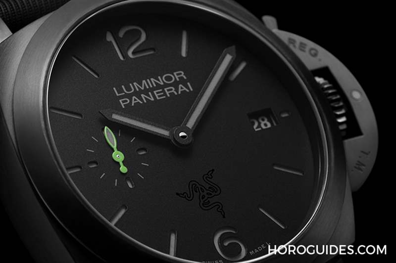 電競美學加身，雷蛇螢光綠在發光｜Panerai Luminor Quaranta Razer特別版-復刻表