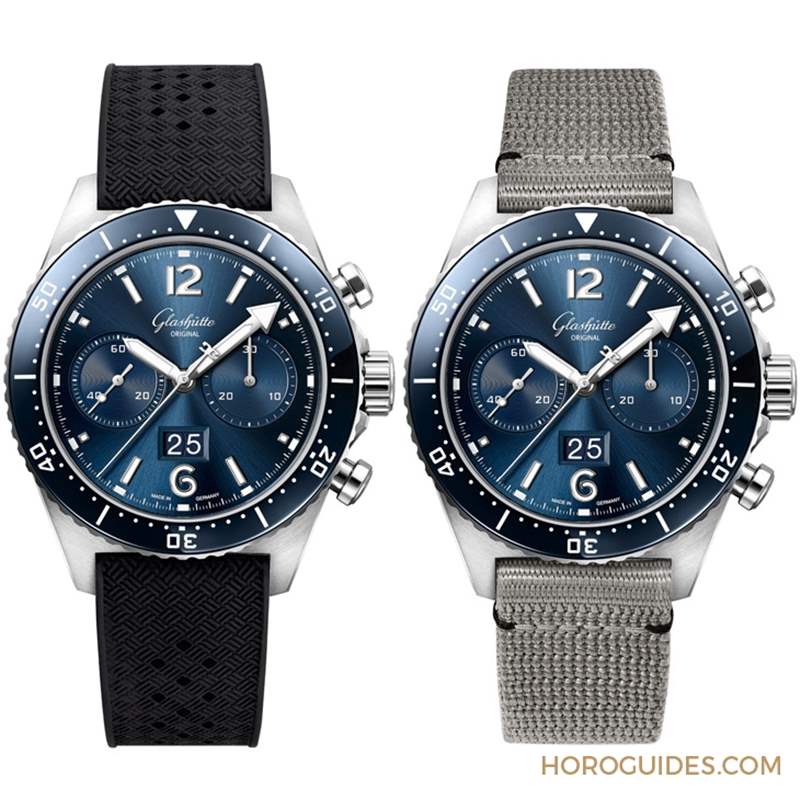 藍面、藍陶瓷圈打頭陣！ Glashütte Original SeaQ系列首次搭載計時功能-復刻表