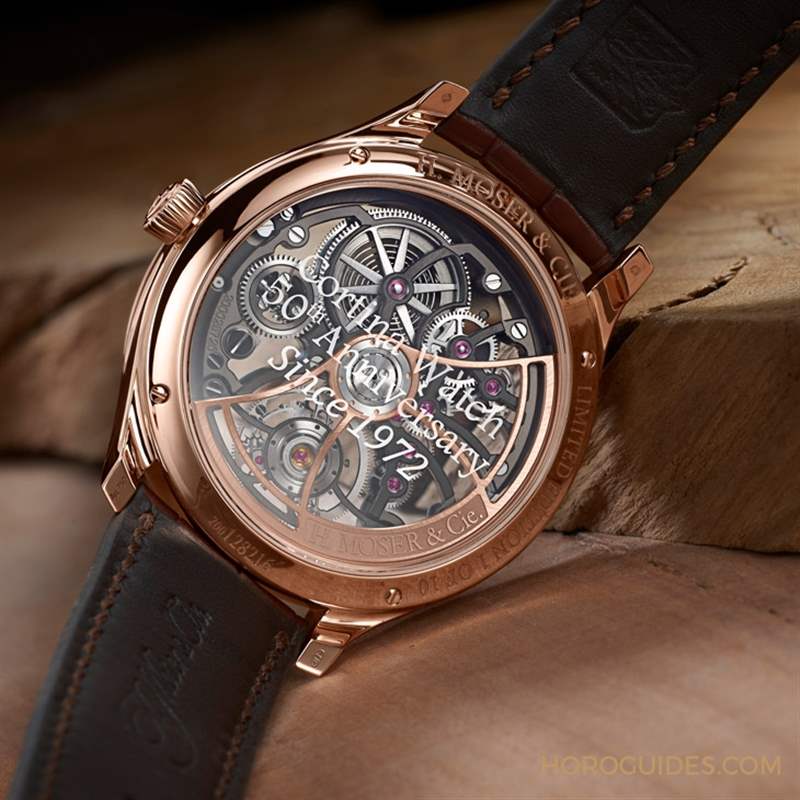 賀高登鐘表50周年！ H. Moser & Cie.勇創(chuàng)者圓柱陀飛輪鏤空紀(jì)念腕表限量發(fā)行-復(fù)刻表