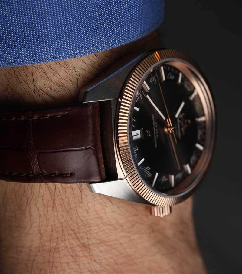 歐米茄環(huán)球霸王年歷腕表上手體驗-復刻表