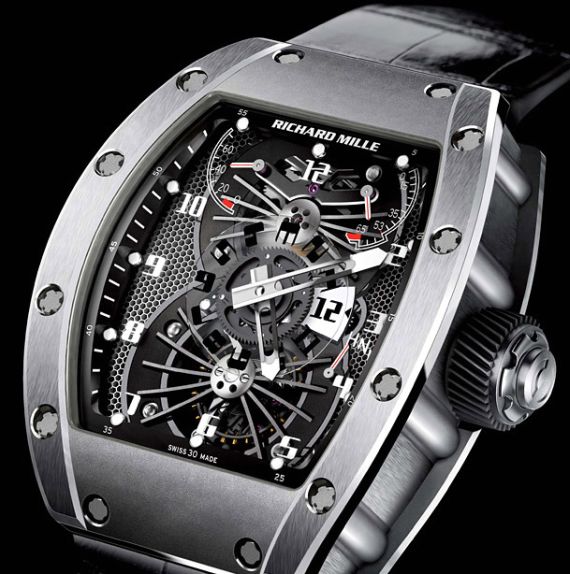 RICHARD-MILLE RM022 aerodyne-Dual-Time-zone 理查德·米勒RM022 Aerodyne斜方鈦鋁化物雙時區(qū)腕表-復刻表