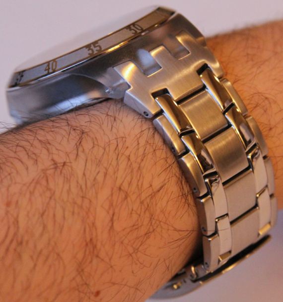 斯沃琪全銀自動計時手表-復刻表