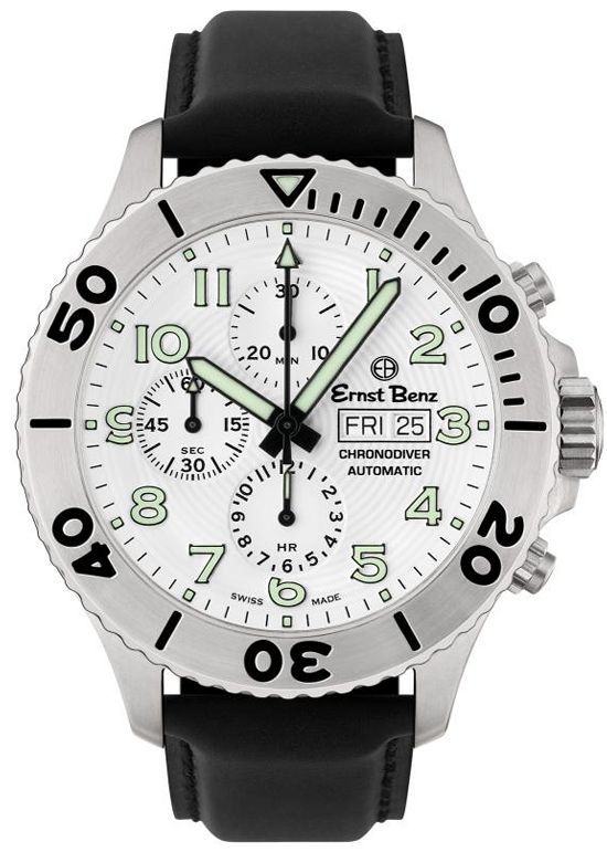恩斯特·奔馳(Ernst Benz)的白盤多功能計時200M潛水腕表-復刻表