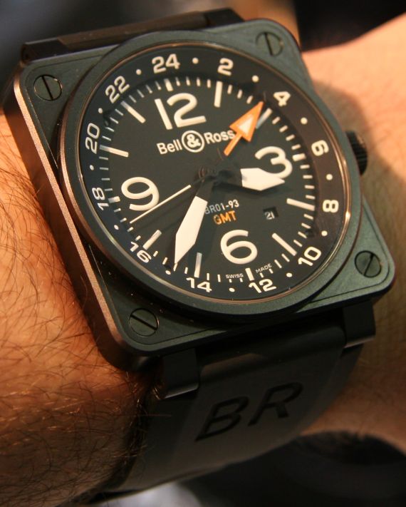 Bell & Ross BR01-93 GMT 柏萊士Bell & Ross BR01-93 GMT和BR01-92金錠腕表-復刻表