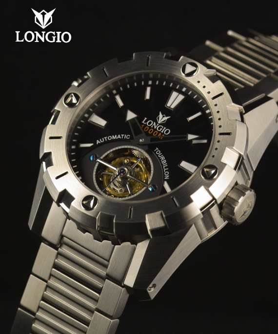 Longio SG3829 Diver Tourbillon Watch LONGIO隆吉奧SG3829陀飛輪潛水腕表-復(fù)刻表