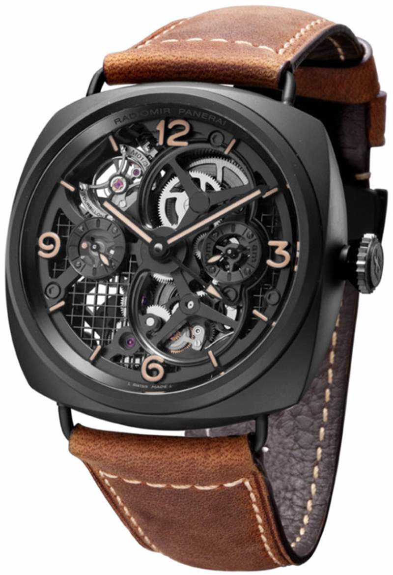 Panerai PAM348 watch SBF(原VS)沛納海348Radiomir陀飛輪GMT陶瓷48毫米腕表-復刻表