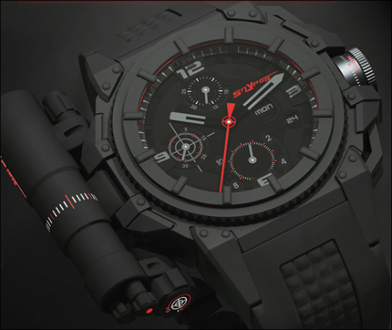 snyper watch with laser attachment 斯奈珀Snyper One一號手表-復刻表