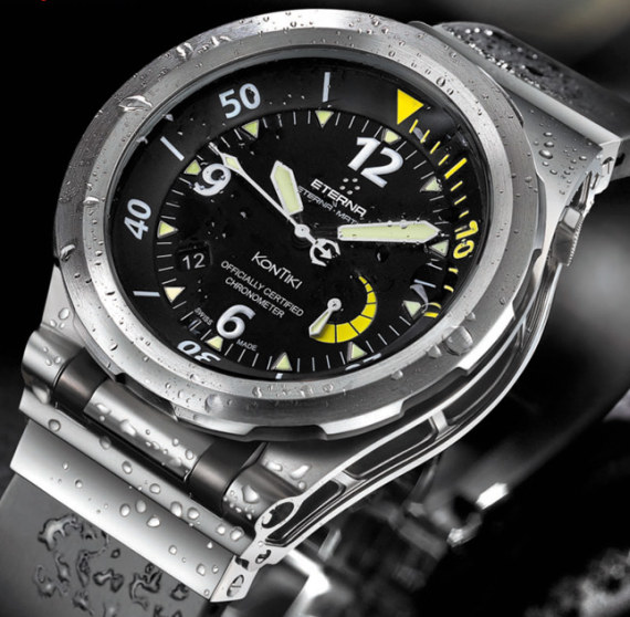 Eterna KonTiki   Diver 保時捷設計四分之一黃P6780潛水手表-復刻表