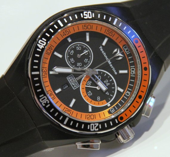 TechnoMarine Cruise Sport watch orange 泰諾船舶重返市場(chǎng)四分之一橙圈腕表-復(fù)刻表