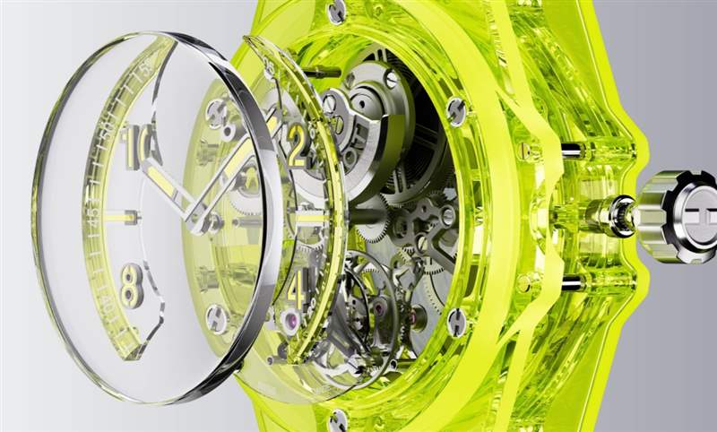 HUBLOT藍寶石不只晶透亮還有螢光黃SAXEM滿滿科技含量