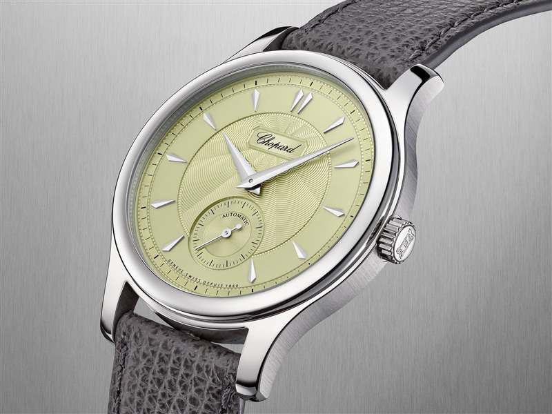 Chopard推出L.U.C 1860冰綠色表盤超薄腕表-復(fù)刻表
