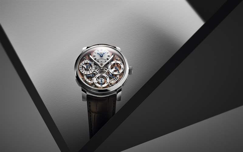 MB&F推出Legacy Machine Perpetual Stainless Steel鮭魚色表盤萬年歷腕表-復(fù)刻表