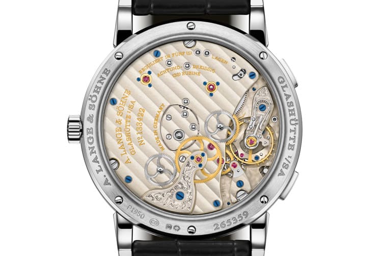 朗格Lange 1 Time Zone兩地時間手表新增專賣店限定鉑金銀灰面-復刻表