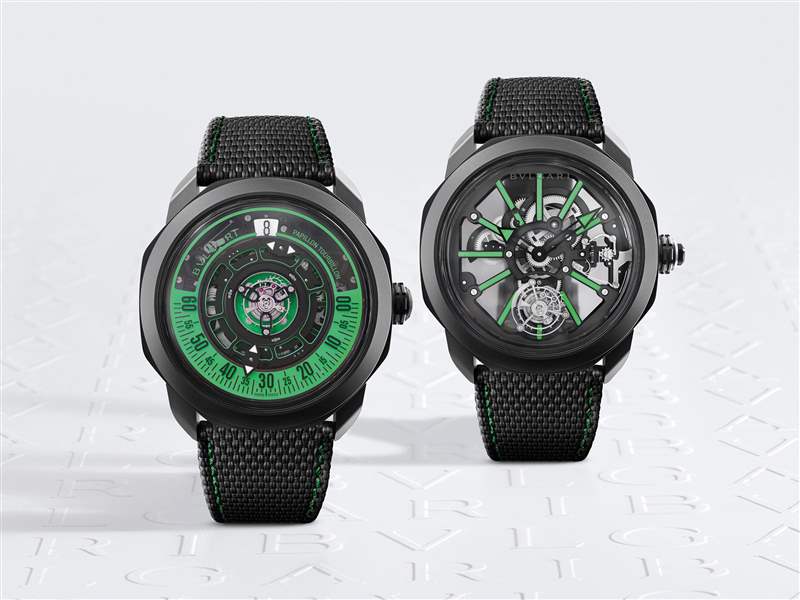 寶格麗推出全新Octo Roma系列腕表:巴黎釘紋表盤、中央飛行陀飛輪、虎眼石鑲嵌機(jī)芯-復(fù)刻表