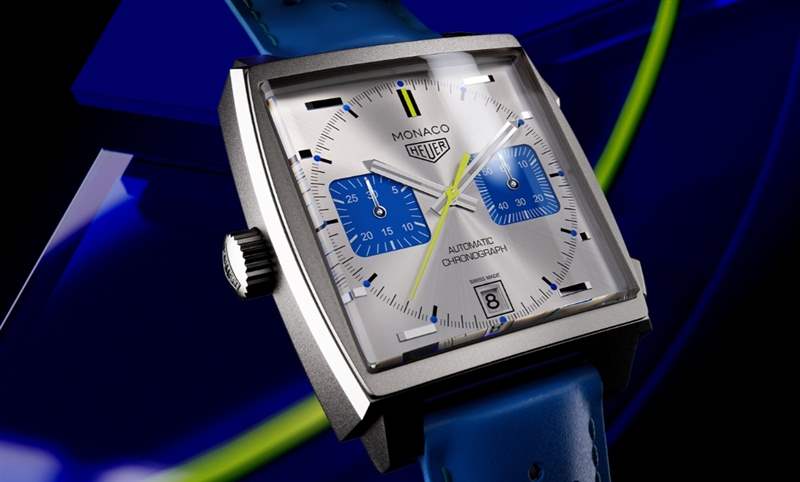 法國(guó)賽車藍(lán)來了,TAG Heuer Monaco計(jì)時(shí)碼表限量新色亮相-復(fù)刻表