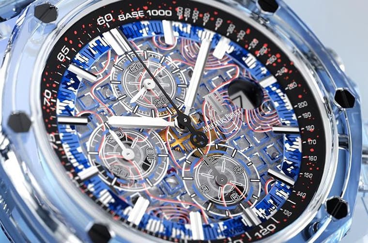 超吸睛！主打迷彩軍事風(fēng)的透明皇家橡樹離岸型計(jì)時碼表-復(fù)刻表