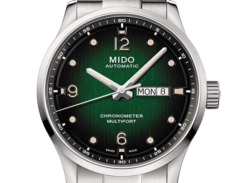 Mido推出Multifort M Chronometer大三針日歷腕表:漸變色表盤-復刻表