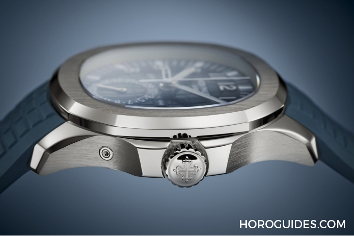 乳光藍灰面活力風，復雜功能運動表齊換色｜PP百達翡麗Nautilus、Aquanaut新款-復刻表